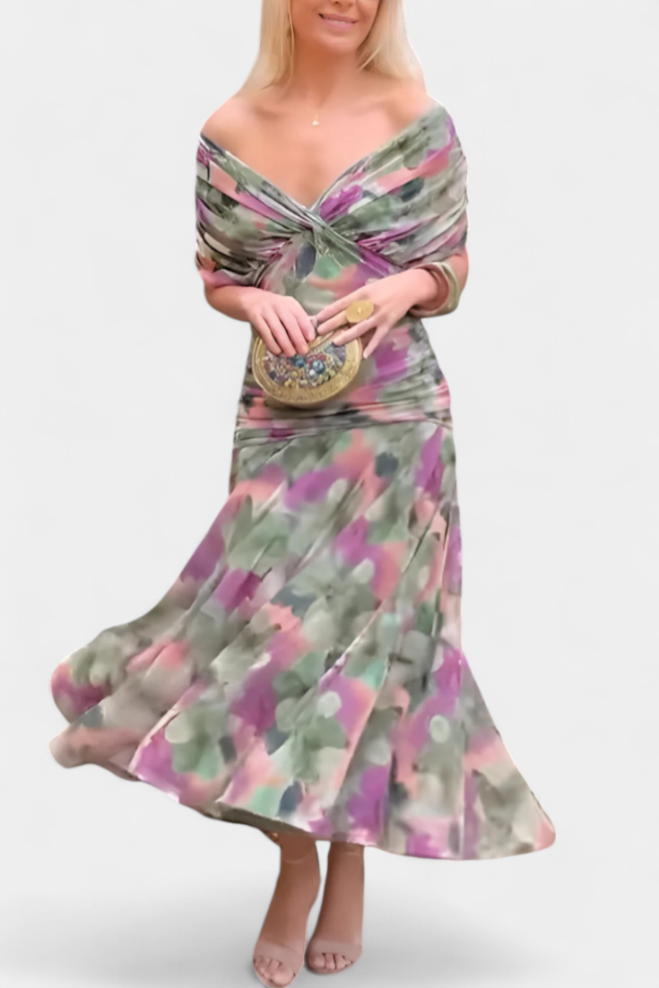 Sadie | Dames Elegante Off-Shoulder Avondjurk
