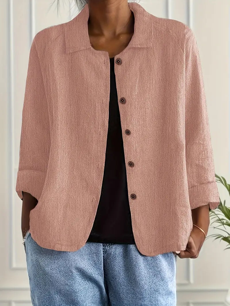 Bella | Dames Casual Lichtgewicht Jas Met Knoopsluiting Aan De Voorkant