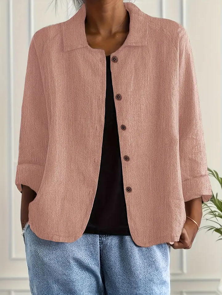 Bella | Dames Casual Lichtgewicht Jas Met Knoopsluiting Aan De Voorkant