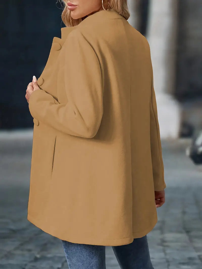 Athena | Dames Lange Herfstjas met Knoopsluiting