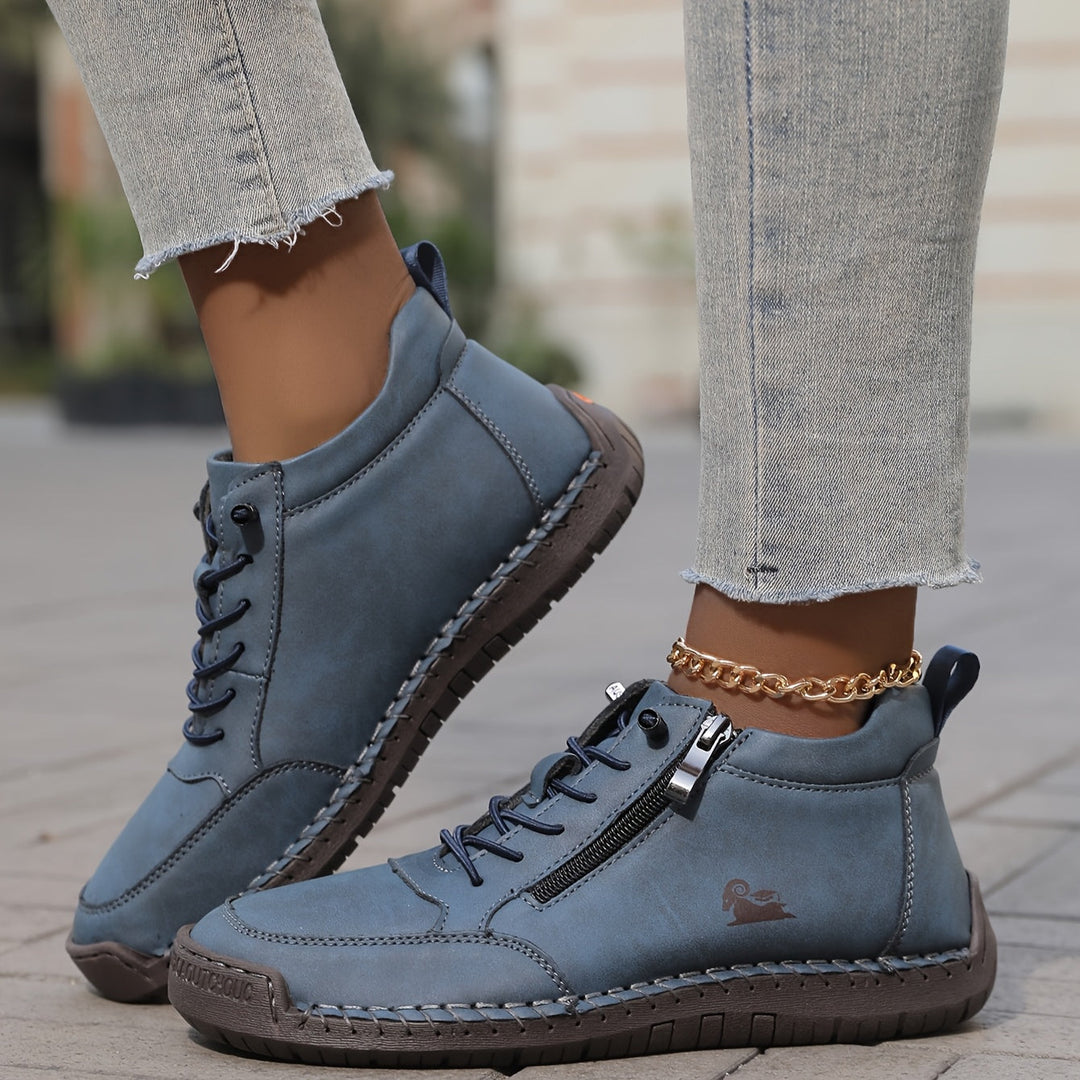 Ellis | Dames Casual Schoenen met Ritssluiting en Veters