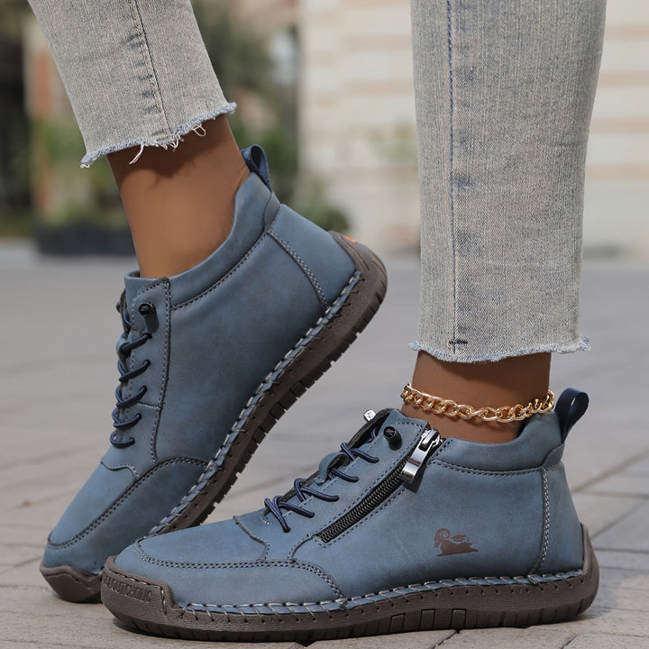 Ellis | Dames Casual Schoenen met Ritssluiting en Veters