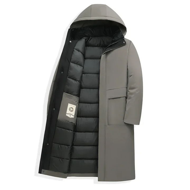 Ronan | Heren Lange Hooded Zware Winterjas