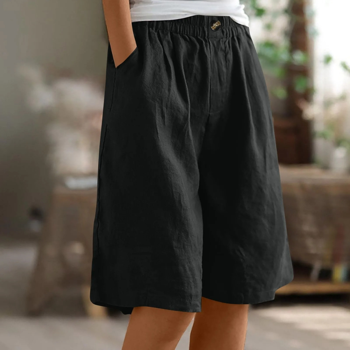 Mariana | Dames Casual Short met Wijde Pijpen en Zakken