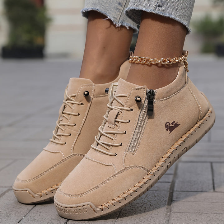 Ellis | Dames Casual Schoenen met Ritssluiting en Veters