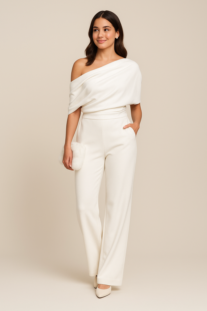 Maya | Dames Chic One-Shoulder Lente Jumpsuit