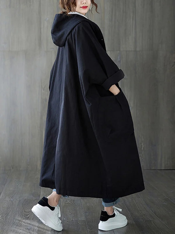 Jane | Oversized Mantel met Capuchon en Zakken
