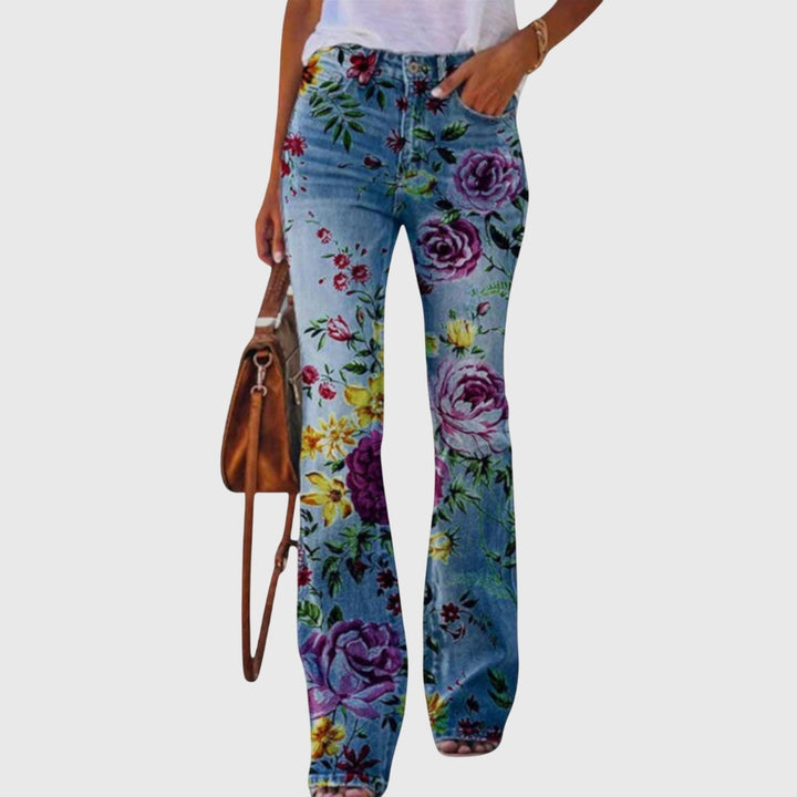 Kimberly | Dames Skinny Jeans met Bloemenprint