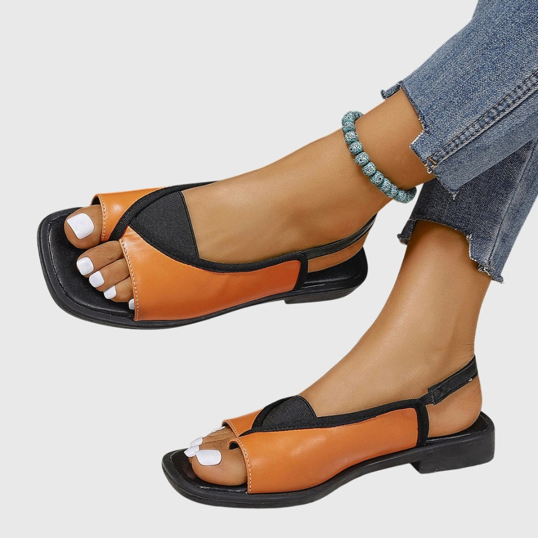 Kailani | Dames Platte Sandalen met Contrastbandjes