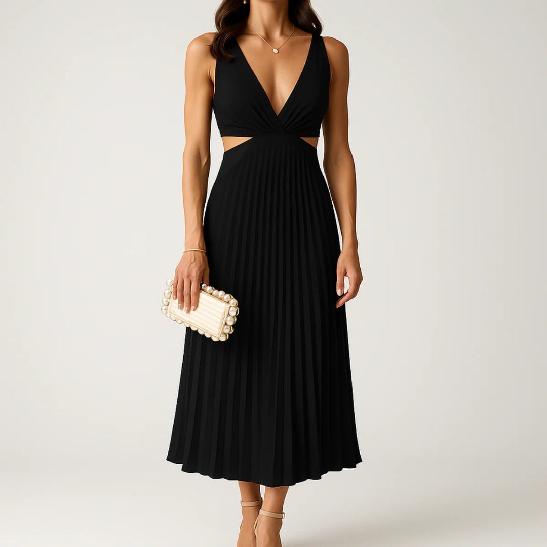 Paige | Dames One Shoulder Geplooide Maxi Avondjurk