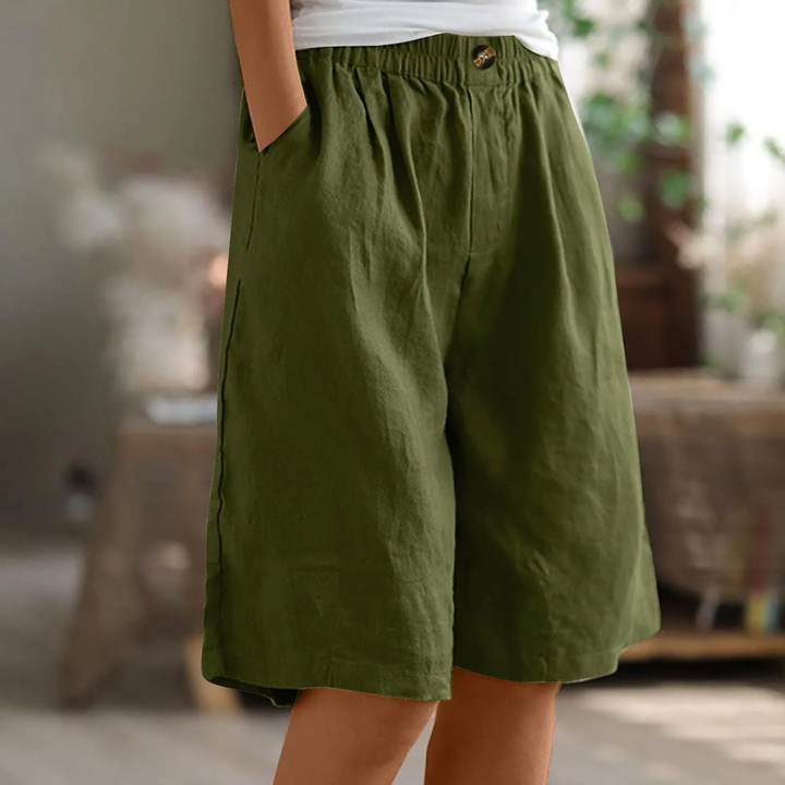 Mariana | Dames Casual Short met Wijde Pijpen en Zakken