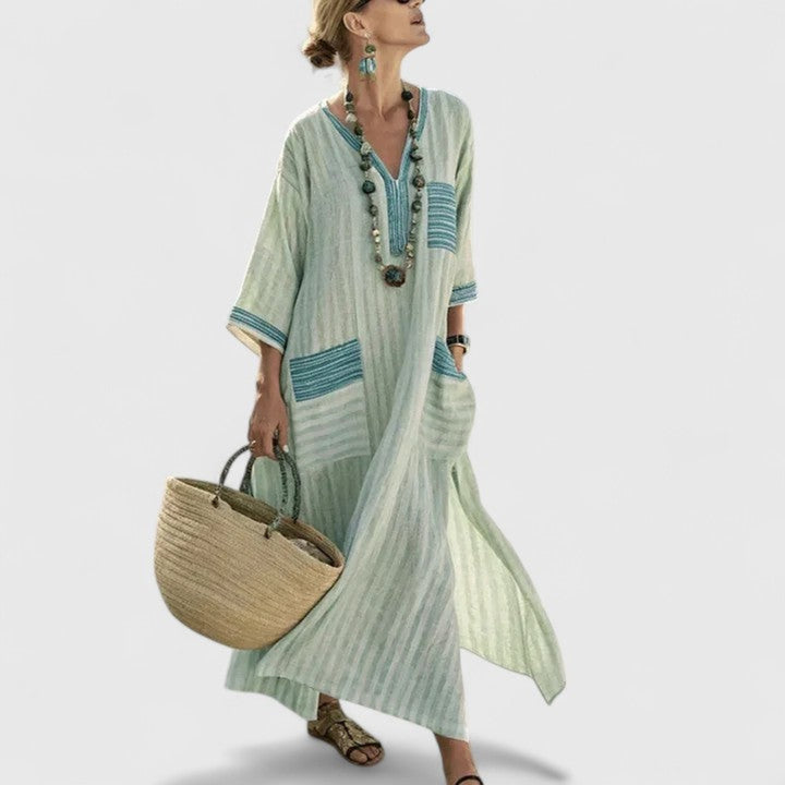 Diana | Dames Boho Maxi Jurk met Zakken