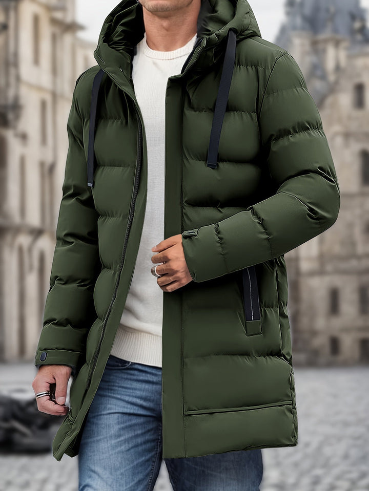 Adam | Heren Hooded Lange Puffer Winterjas