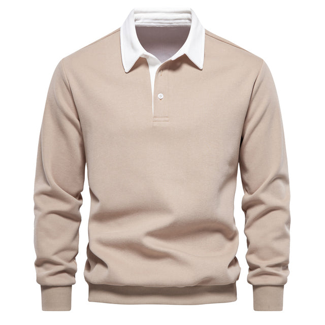 Louis | Men Long Sleeve Classic Collar Polo Shirt