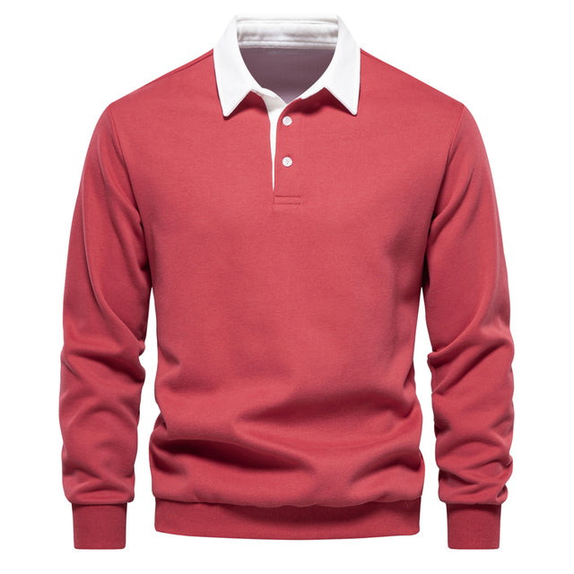 Louis | Men Long Sleeve Classic Collar Polo Shirt
