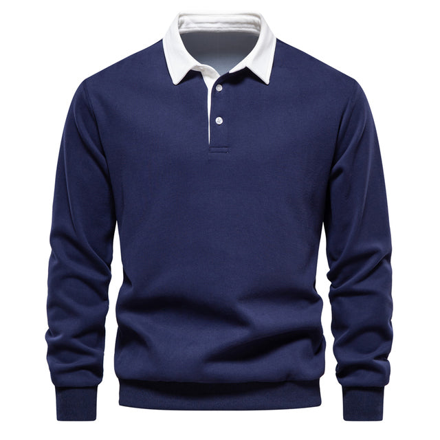 Louis | Men Long Sleeve Classic Collar Polo Shirt