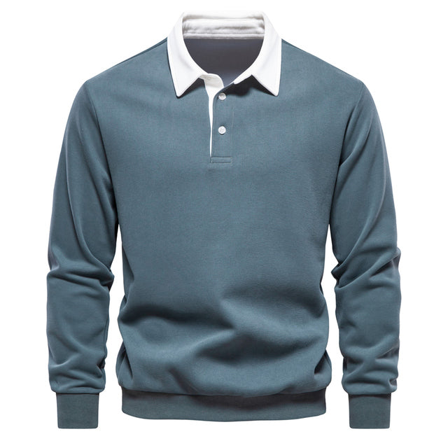 Louis | Men Long Sleeve Classic Collar Polo Shirt