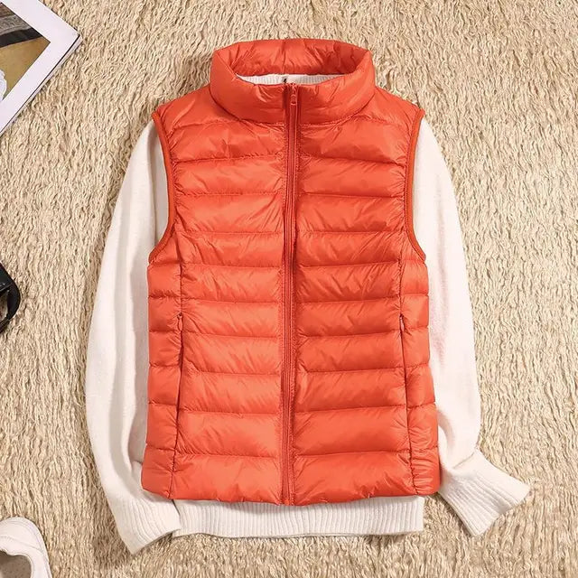 Paige | Dames Lange Gewatteerde Puffer Gilet met Ritssluiting