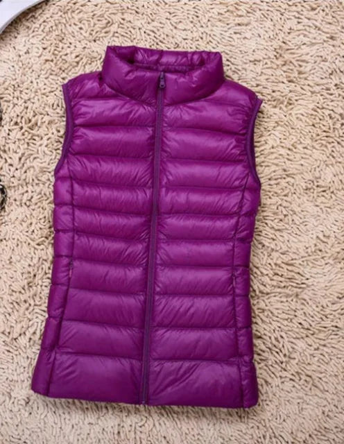 Paige | Dames Lange Gewatteerde Puffer Gilet met Ritssluiting