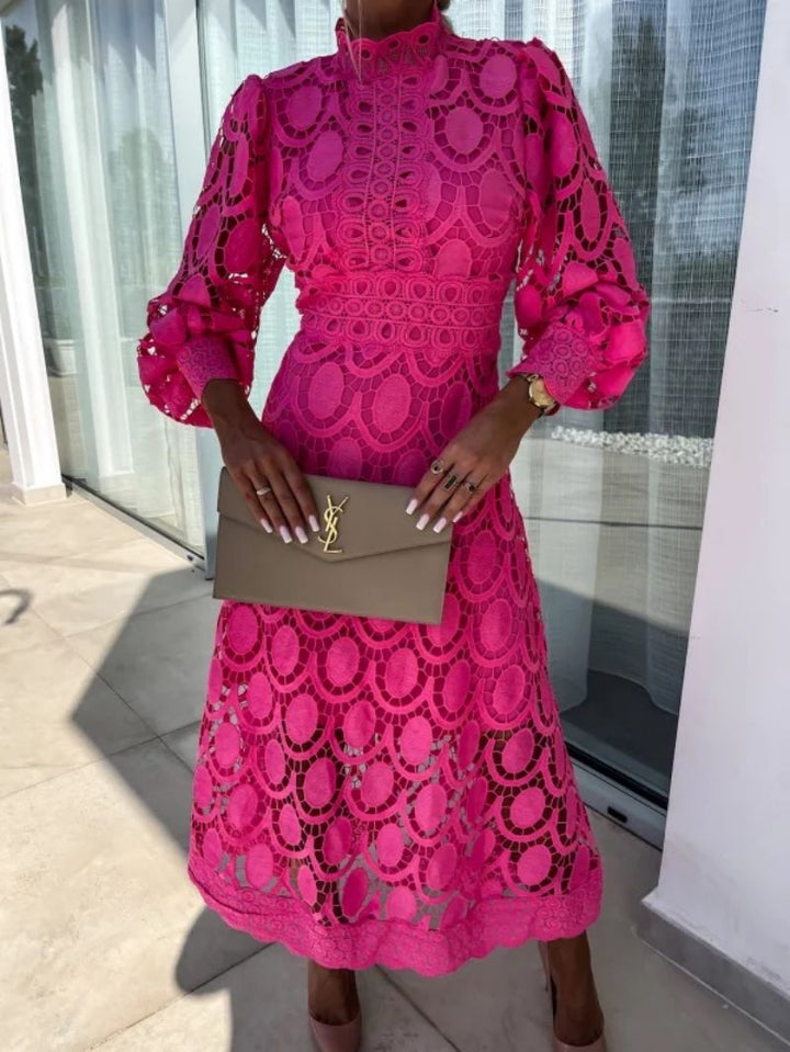 Claire | Dames Zomer Avondjurk Met Lange Mouwen