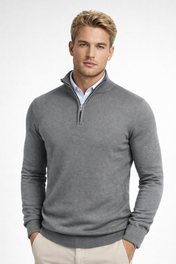 Lucas | Men Half Zip High Neck Sweater