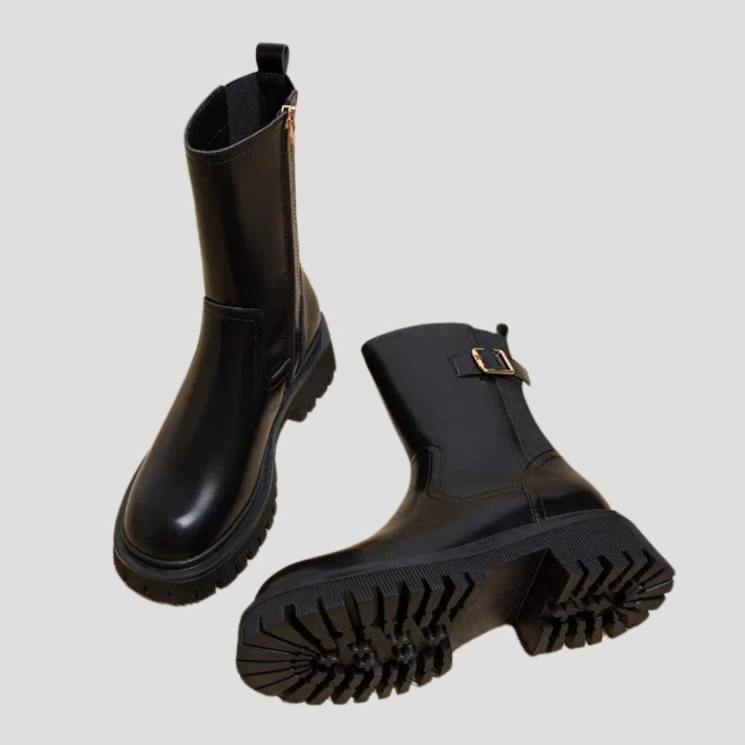 Destiny | Dames Lente Chunky Mid-Kuitlaarzen