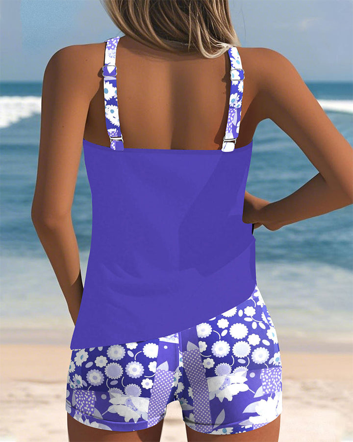 Sabrina | Dames Tankini Zwemset Met Bloemenprint