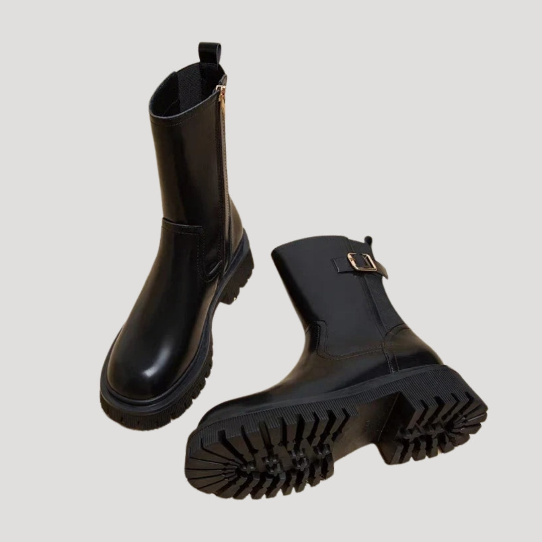 Destiny | Dames Lente Chunky Mid-Kuitlaarzen