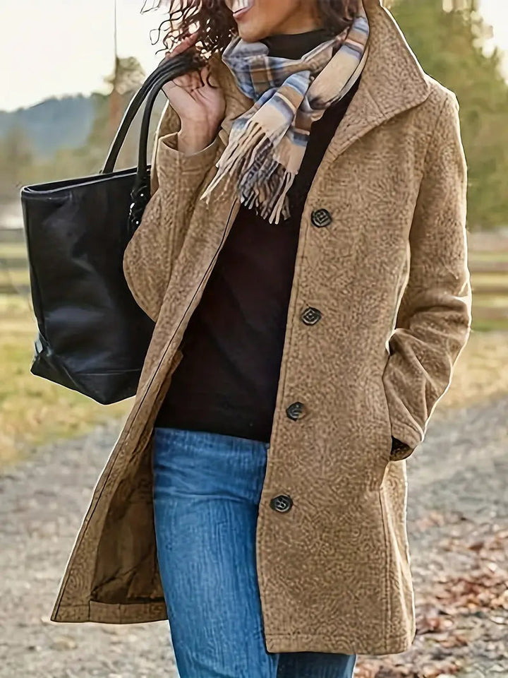 Estrella | Dame Winter Knopen Jas Klassieke Stijl