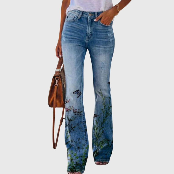 Kimberly | Dames Skinny Jeans met Bloemenprint