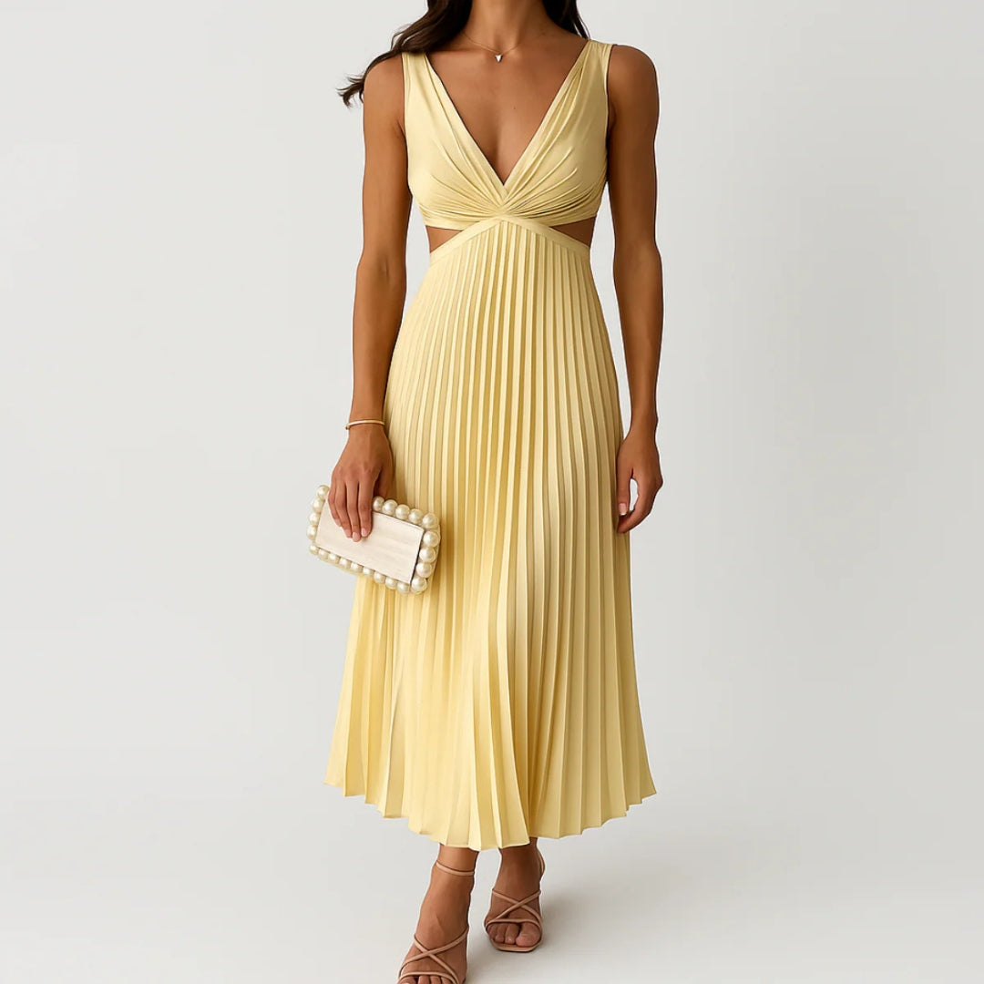 Paige | Dames One Shoulder Geplooide Maxi Avondjurk