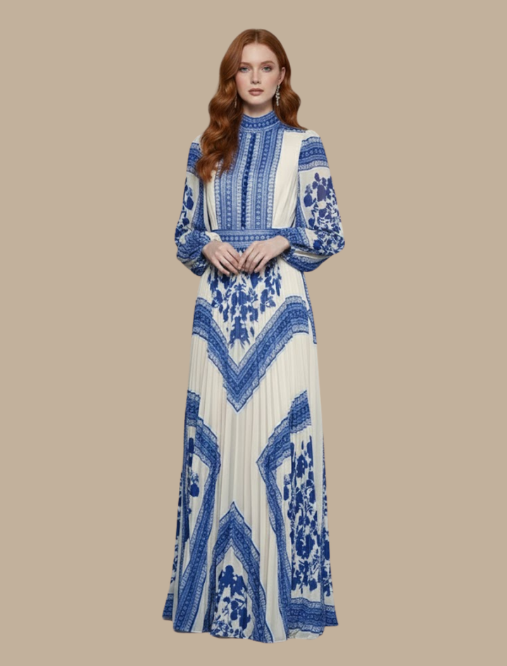 Kendra | Dames Geplooide Maxi Avondjurk Gown