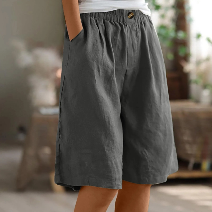Mariana | Dames Casual Short met Wijde Pijpen en Zakken