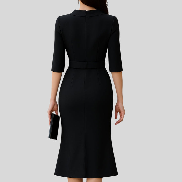 Haven | Dames Elegante Midi Jurk met Riem