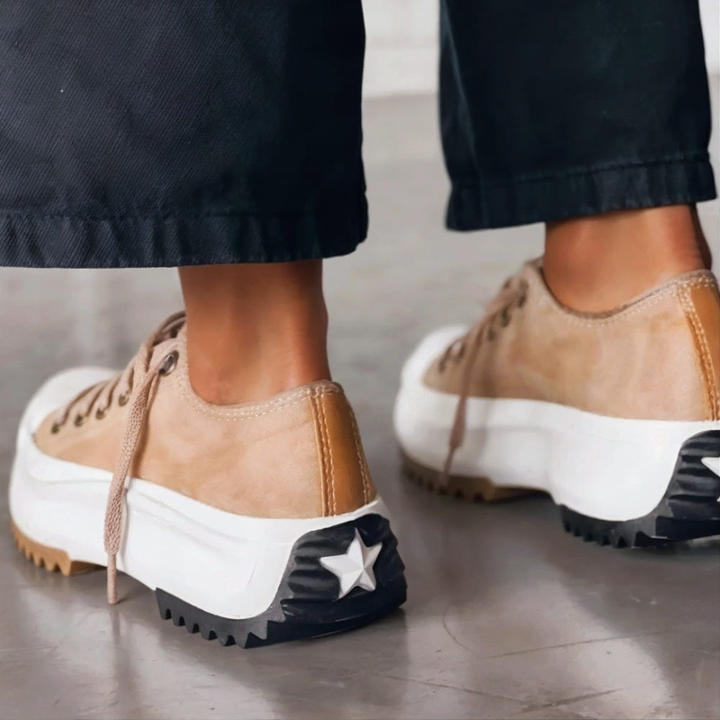 Cosette | Dames Casual Sneakers Met Veters En Plateauzool