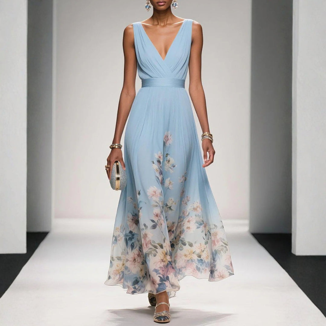 Sophia | Dames Jurk met Bloemenprint voor Bruiloftsgasten