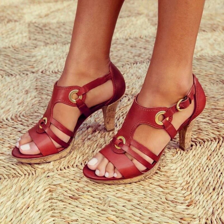 Karter | Dames Vintage Sandalen met Bandjes en Hak