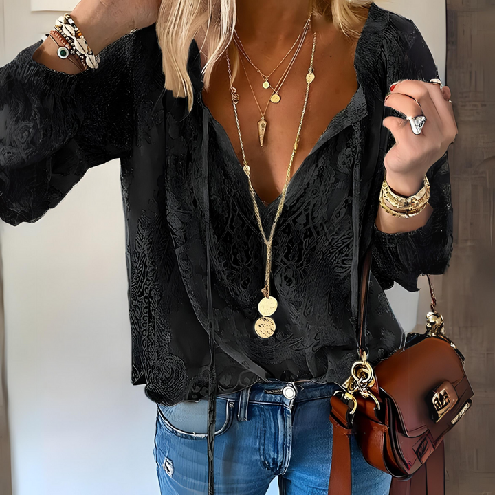 Karen | Women Elegant Boho V Neck Blouse