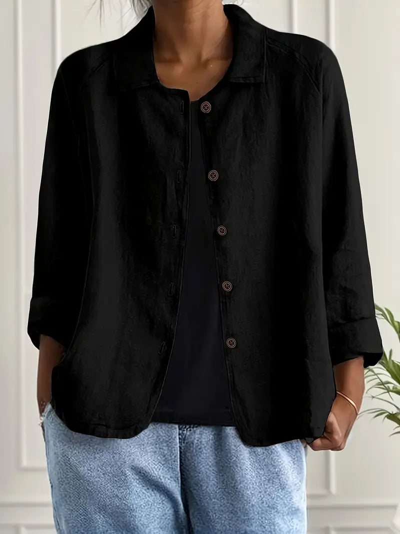 Bella | Dames Casual Lichtgewicht Jas Met Knoopsluiting Aan De Voorkant