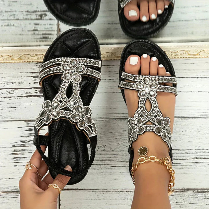 Trinity | Dames open teen versierde bandsandalen