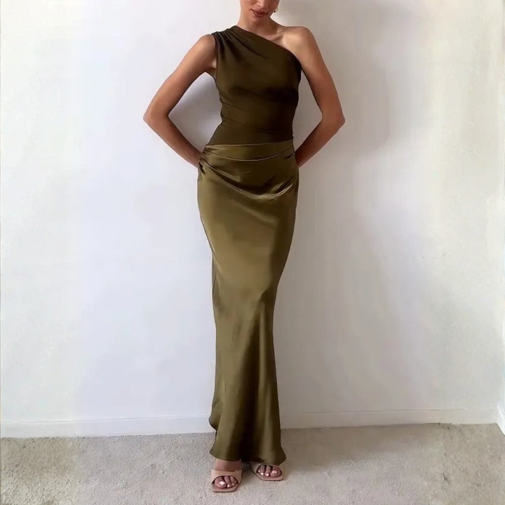 Kaylani | Dames One-Shoulder Maxi Feestjur