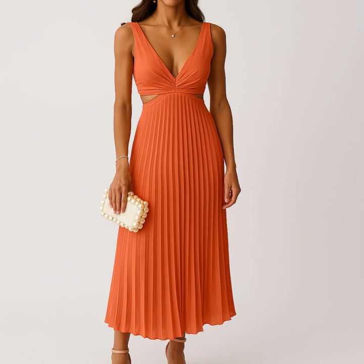 Paige | Dames One Shoulder Geplooide Maxi Avondjurk