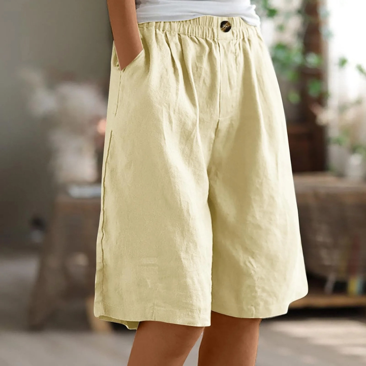 Mariana | Dames Casual Short met Wijde Pijpen en Zakken