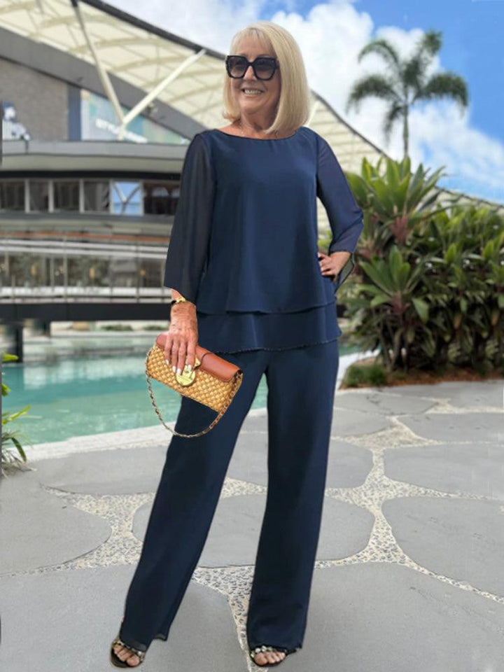 Hannah | Women Elegant Two Piece Pants Set