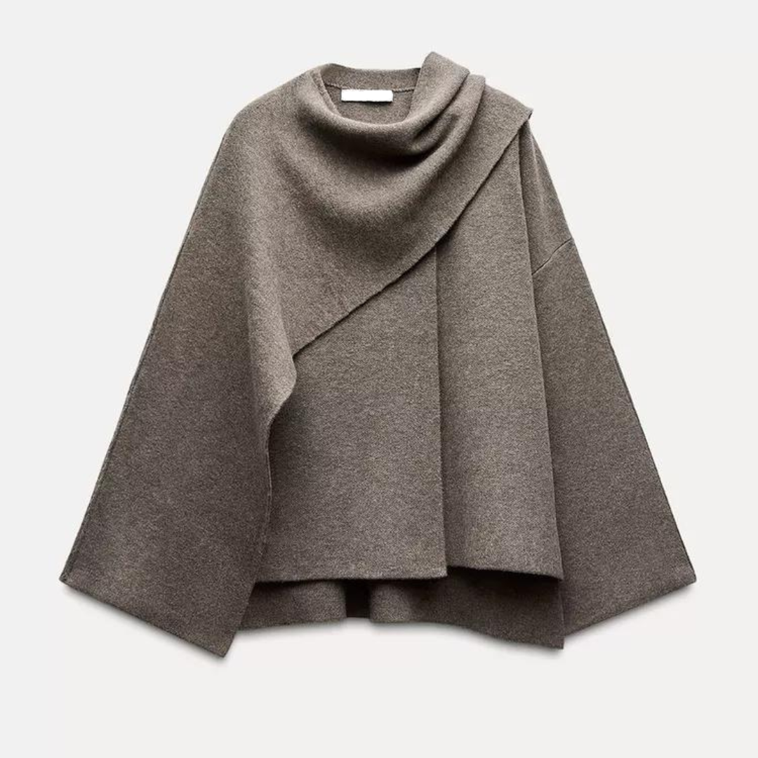 Maya | Dames Elegante Gedrapeerde Cape-Jas