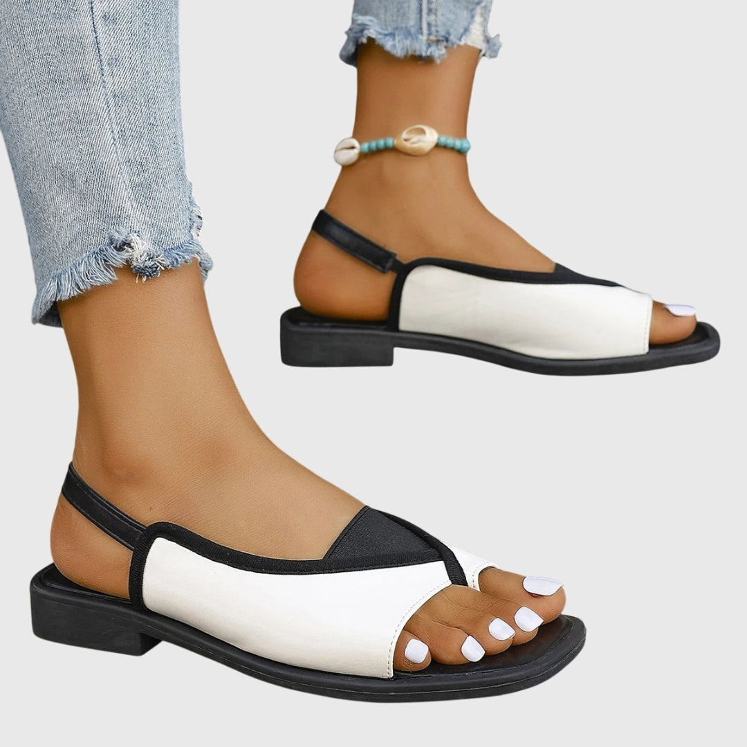 Kailani | Dames Platte Sandalen met Contrastbandjes