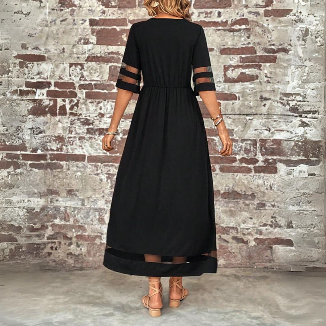 Nora | Dames Maxi Jurk met Statement Mouwen