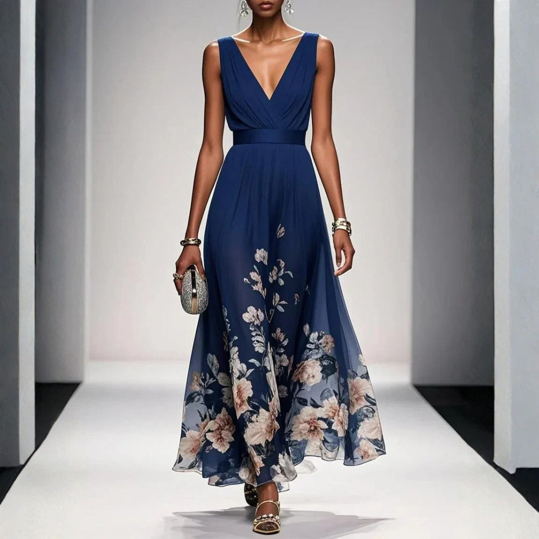 Sophia | Dames Jurk met Bloemenprint voor Bruiloftsgasten