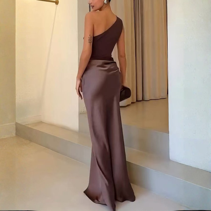 Kaylani | Dames One-Shoulder Maxi Feestjur