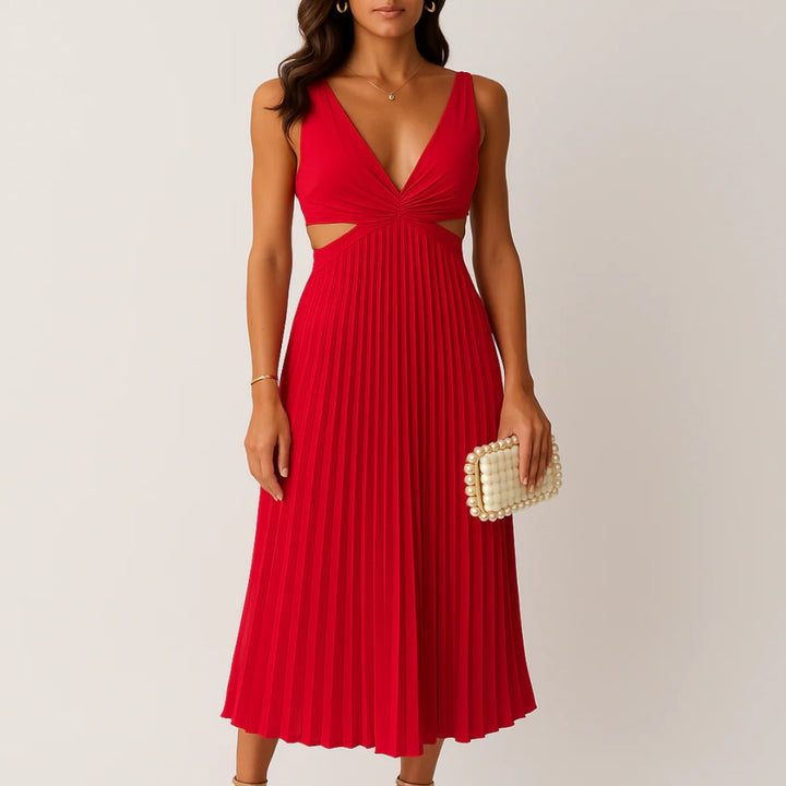 Paige | Dames One Shoulder Geplooide Maxi Avondjurk